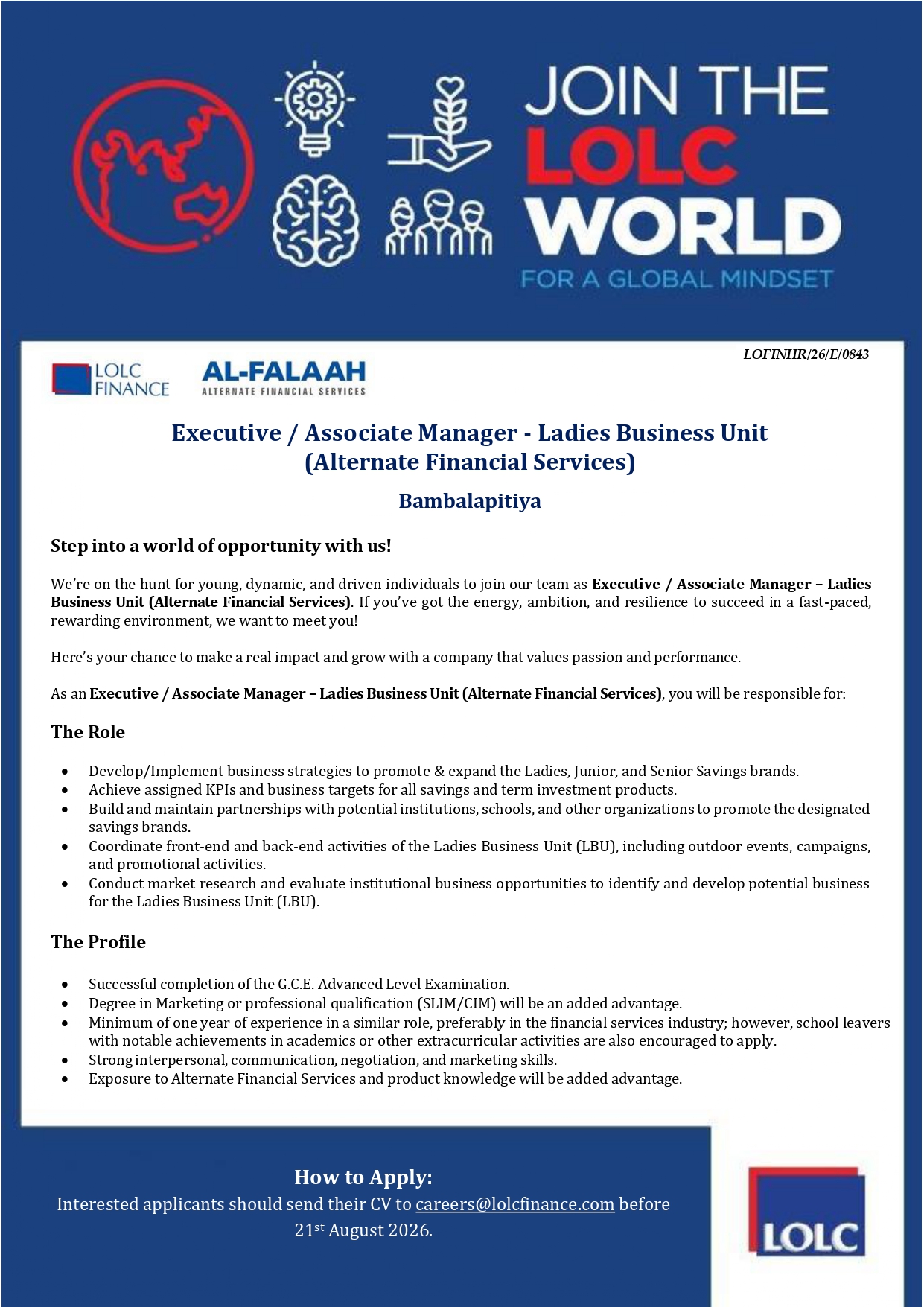 Global Mindset vacancy