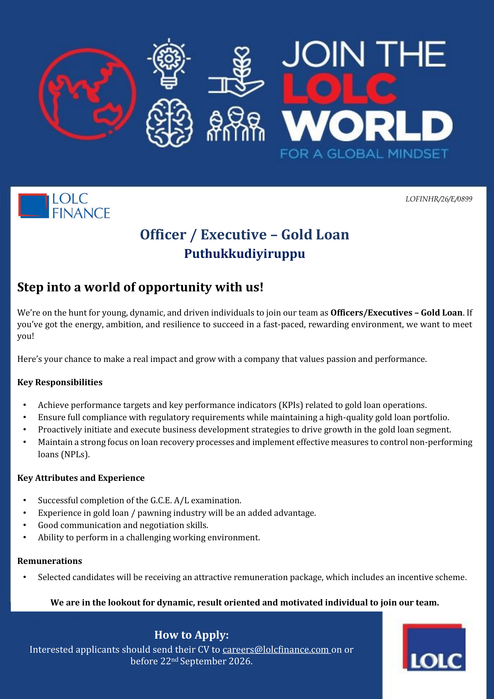 Global Mindset vacancy