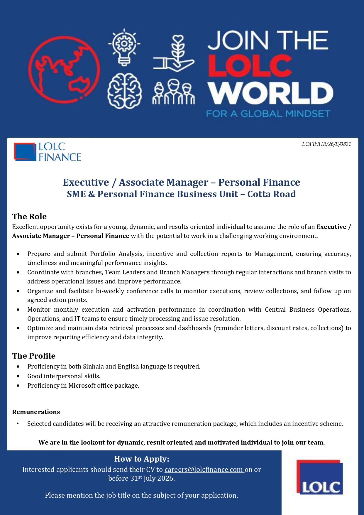 Global Mindset vacancy